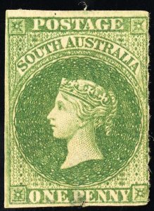 South Australia Stamps # 10 Unused F-VF Scott Value $1,150.00