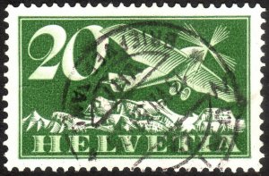 1925, Switzerland 20c, Used, Sc C4