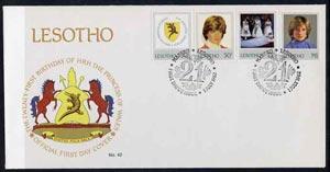 Lesotho 1982 Princess Di\'s 21st Birthday set of 4 on Off...