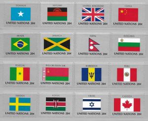 United Nations 399-414 Flags set MNH