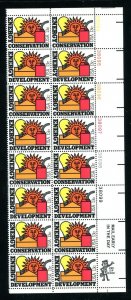 1723 - 1724 Energy Conservation and Development Plate Block of 16 Stamps MNH