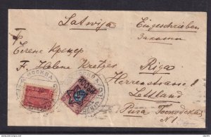 Russia/RSFSR 1923 Cover Moscow to Riga Latvia Rich frankage 15507