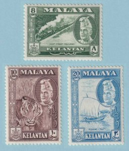 MALAYA - KELANTAN 76 - 78  MINT NEVER HINGED OG ** NO FAULTS VERY FINE! - P575