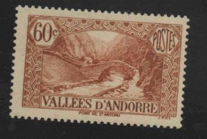 Andorre (French) Andorra Scott 40 MH* 1938 stamp