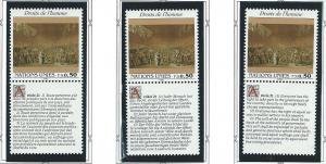 UN-Geneva  #224 a-c  Human Rights   (MNH)  CV $3.20