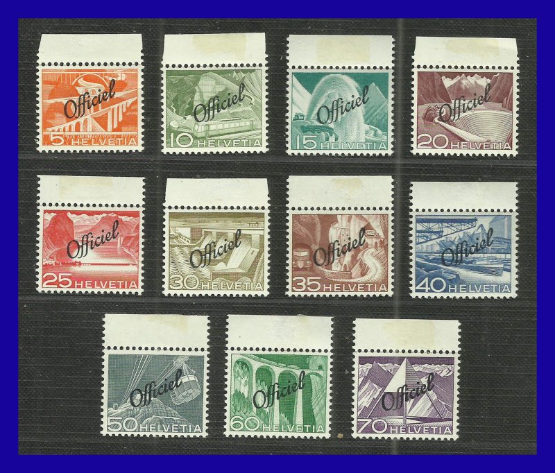 1950 - Suiza - Scott n O37 - O47 - MNH - SU- 55