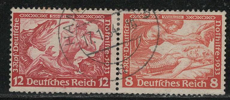 Germany Scott # B54, B53, used, se-tenant, Mi# W55