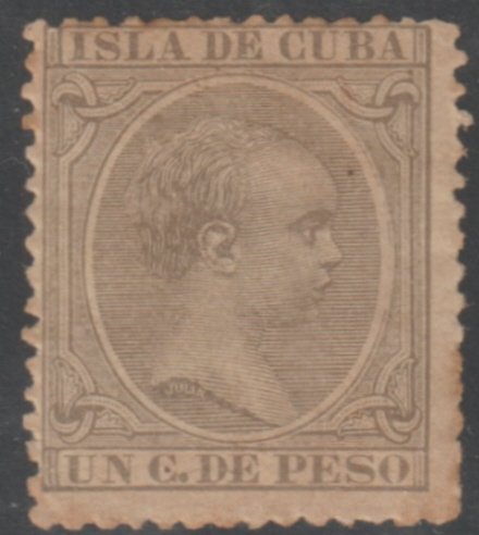 1890-97 Cuba Stamps Sc 132 King Alfonso Spain 1c  NEW