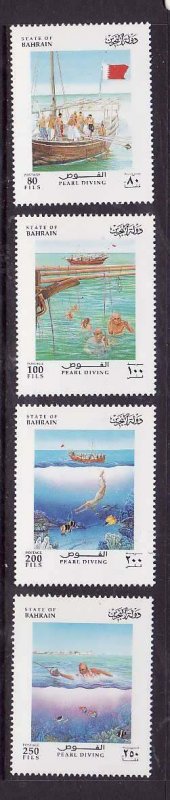 Bahrain-Sc#468-71- id7-unused NH set-Pearl Diving-1996-