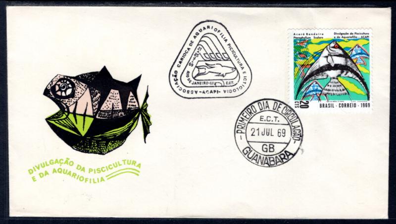 Brazil 1129 Angel Fish U/A FDC