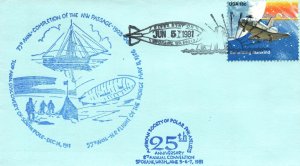 NORTH WEST PASSAGE FLIGHT OF THE NORGE SOUTH POLE SOCIETY POLAR PHILATELISTS '81