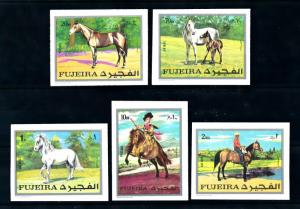 [93602] Fujeira 1970 Farm Animals Horses Cowboy Imperf. MNH