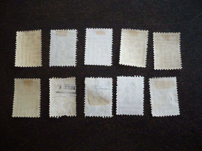 Stamps - Russia - Scott#413-417,419,421-424 - Used Part Set of 10 Stamps