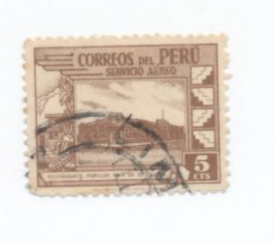 Peru 1948  Scott C73 used -  5c, Governement restaurant at Callao