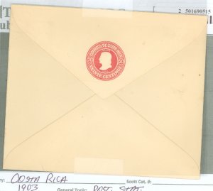 Costa Rica  1903 20c reg. envelope