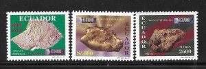 Ecuador 1997 Rocks and Minerals Sc 1442-1443,1445 MNH A2955