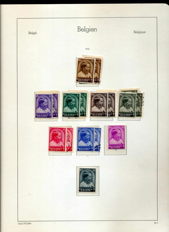 BELGIUM 1932/43 MH MNH Used on Pages(Apprx 150 Items)NS 777