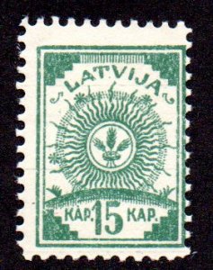 LATVIA 20 MH SCV $2.75 BIN $1.40 ARMS