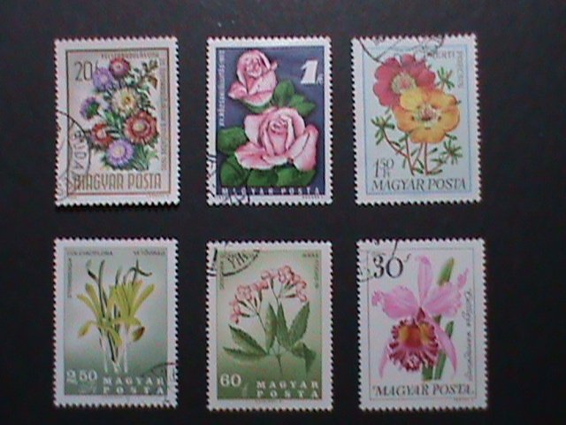 ​HUNGARY-COLORFUL BEAUTIFUL LOVELY FLOWERS USED STAMPS VF WE SHIP TO WORL WIDE