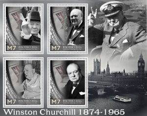 Stamps. Winston Churchill 2024 year 1+1 sheet perforated NEW