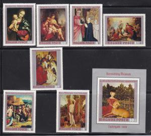 Hungary 2053-60 MNH 1970 Paintings w Souv.Sheet