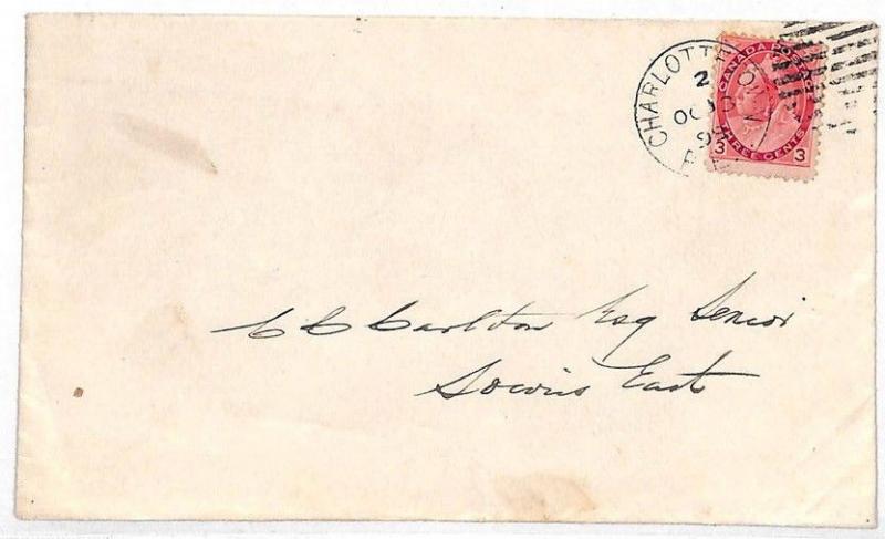 VV119 1899 Canada PRINCE EDWARD ISLAND Charlotte Town Cover {samwells-covers}