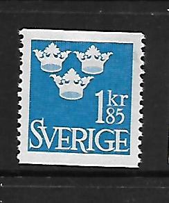 SWEDEN, 658, MINT HINGED, CROWN TYPE