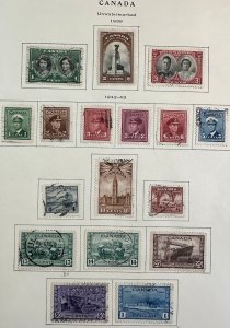 Canada #246-262 Used (Hinged on Paper) c1939-43 SCV~$17 [CVR308]