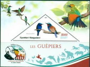 BEE EATERS BIRDS FAUNA CHARLES DARWIN MADAGASCAR 2019 MNH STAMP SET 4 SHEETS