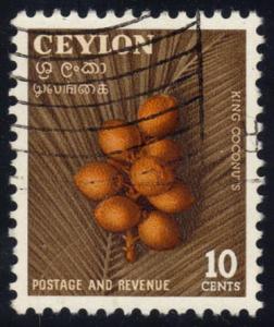 Ceylon #329 King Coconuts, used (0.25)