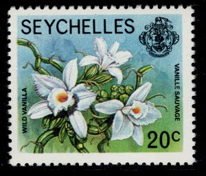 SEYCHELLES QEII SG407A, 20c wild vanilla orchid, NH MINT.
