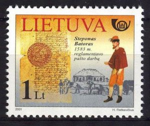 Lithuania 2001 History of Post Horses Sc.703 MNH