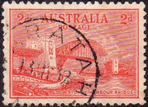 Australia 133 - Used - 2c Sydney Harbor Bridge (Perf: 10.5) (1932) (cv $2.25)