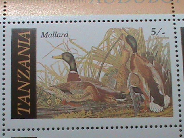 TANZANIA STAMP: WILD LIFE IN PERIL: AUDUBON BIRDS: MINT NOT HING SOUVENIR SHEET