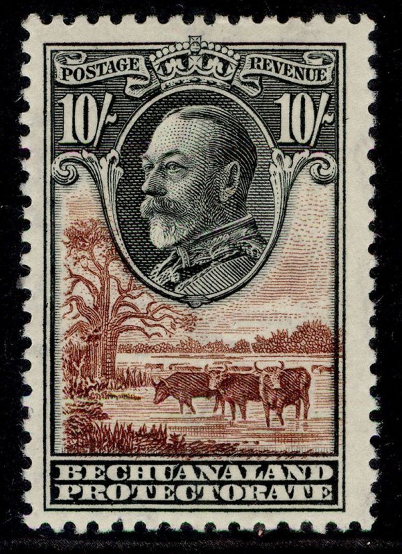 BECHUANALAND PROTECTORATE GV SG110, 10s black & brown, NH MINT. Cat £325.