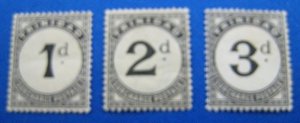 TRINIDAD 1906  -  SCOTT # J10-J12  MH & USED   (T5)