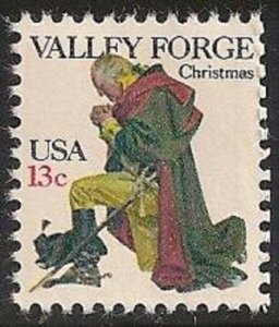 1977 Geo. Washington At Valley Forge Single 13c Postage Stamp, Sc#1729, MNH, OG