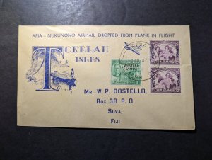 1947 Western Samoa Airmail Cover Apia to Suva Fiji