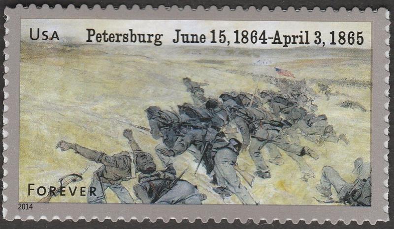 US 4910 Civil War 1864 Petersburg forever single (1 stamp) MNH 2014 