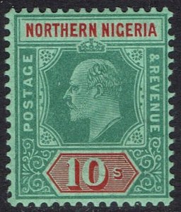 NORTHERN NIGERIA 1910 KEVII 10/-