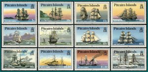 Pitcairn Islands 1988 Ships,  MNH  #298-309,SG315-SG326