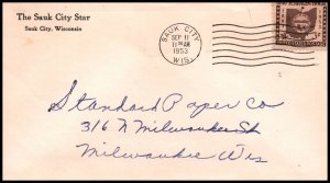 US Sauk City Star,Sauk City,WI 1953 Cover