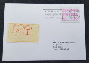 *FREE SHIP Switzerland 1980 ATM (Frama Machine Label Stamp FDC) *LAUSANNE