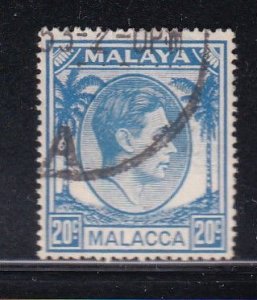 Malaya Malacca 1949 Sc 25 20c ultramarind Used