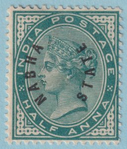 INDIA - NABHA STATE 1  MINT HINGE REMNANT OG * NO FAULTS VERY FINE! - SQS