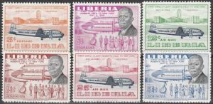 Liberia #362-3, C107-10  F-VF Unused  CV $3.15 (K136)