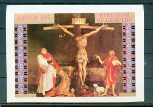 LESOTHO EASTER 1985  IMPERF SOUVENIR SHEET MINT NH