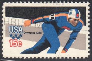 United States 1795 - Used - 15c Olympics / Speed Skating (1980)