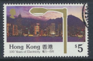 Hong Kong SC# 577 Used  SG 650 Electricity in Hong Kong 1990 see details/ scan 