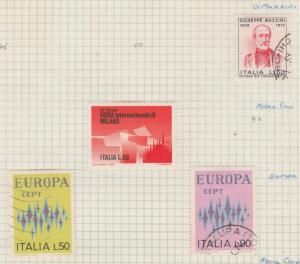 ITALY 1972  Europa, Milan Fair, etc (As Per Scan) (page folded to send)